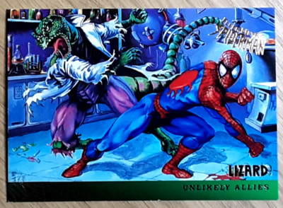 1995 Fleer Ultra Spider-Man Card 131 LIZARD. Gratis neuer Toplader.