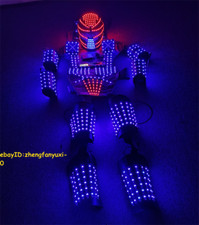 LED Robot Cosplay Costume Suit Illuminated Dance Show Party Glow Clothes Outfit