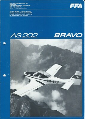 Brochure - FFA - AS202 - Bravo - Swiss Training Aerobatic Aircraft (B629) 