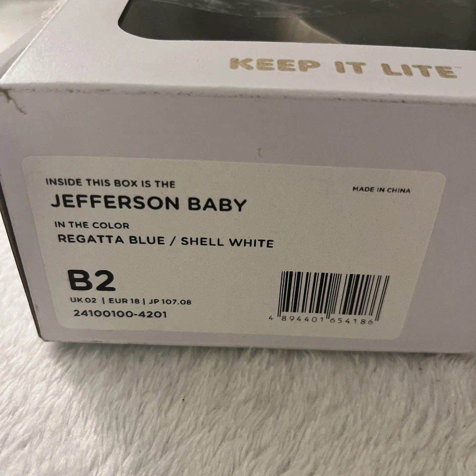 NATIVO Bebé Jefferson Bebé Azul Con Suela Blanca Talla B2 (3-6 Meses) con Caja Foto 2 de 4