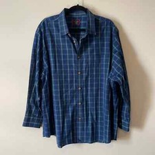 UNTUCKit Mens Long Sleeve Dress Shirt Blue 2XL