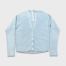 Lululemon Merino Wool-Blend Cardigan Womens Size 2 Blue Button Up Sweater