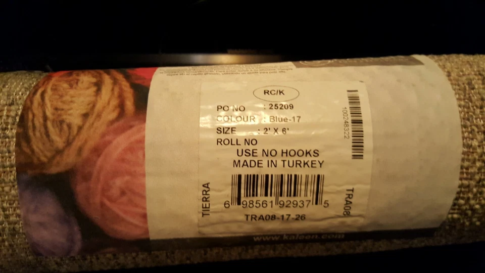 Corredor Kaleen Tierra TRA08-17-26 Bluefield Border 2' x 6'. NUEVO Foto 3 de 4