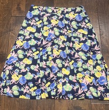 Talbots Womens Midi A-Line Skirt Petite Size 18 Cottage Core Preppy Floral NEW