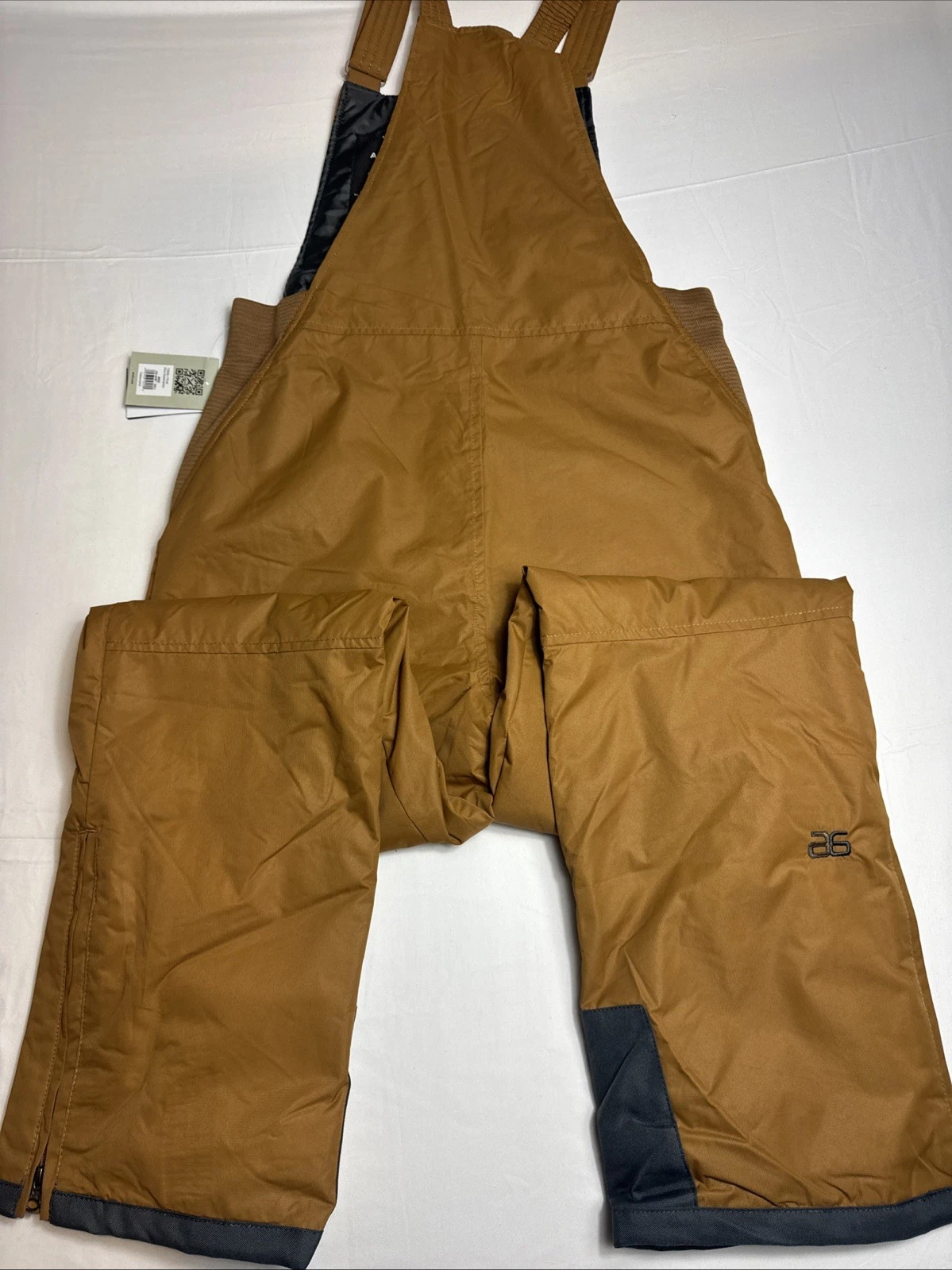Arctix Insulated Bib Overalls Mens Medium Cappuccino Straight Leg Ankle Zip