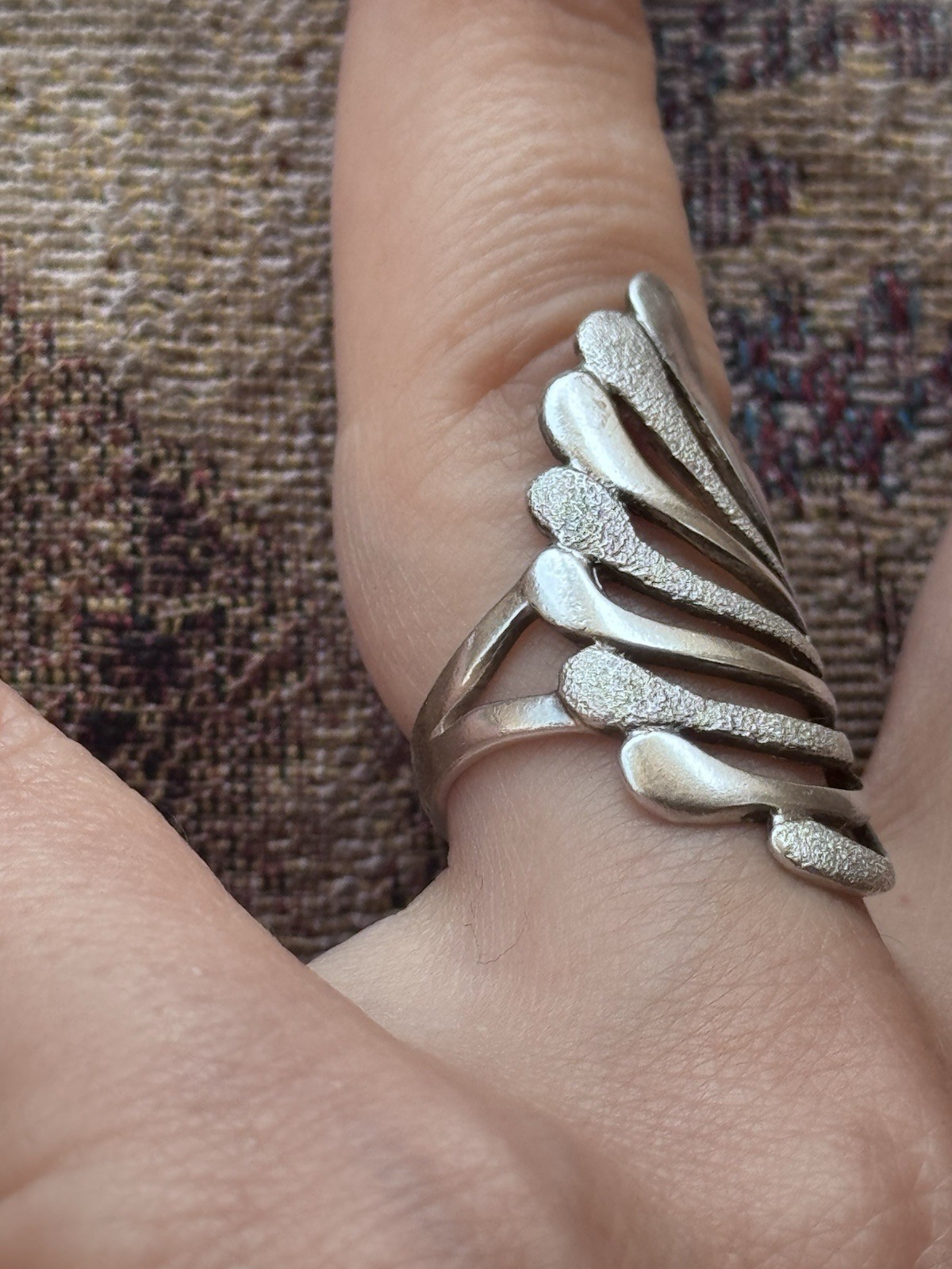 Vintage 1990s sterling silver ring, UK size K image 3