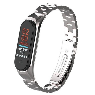 304 Stainless Steel Wristband Bracelet Strap Replacement For Xiaomi Mi Band 4