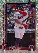 2025 Topps Series 1 Celebration Josh Naylor Confetti Parallel #322 Guardians