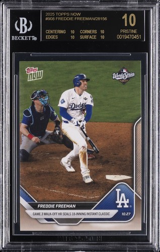 2025 TOPPS NOW #908 FREDDIE FREEMAN BGS 10 BLACK LABEL