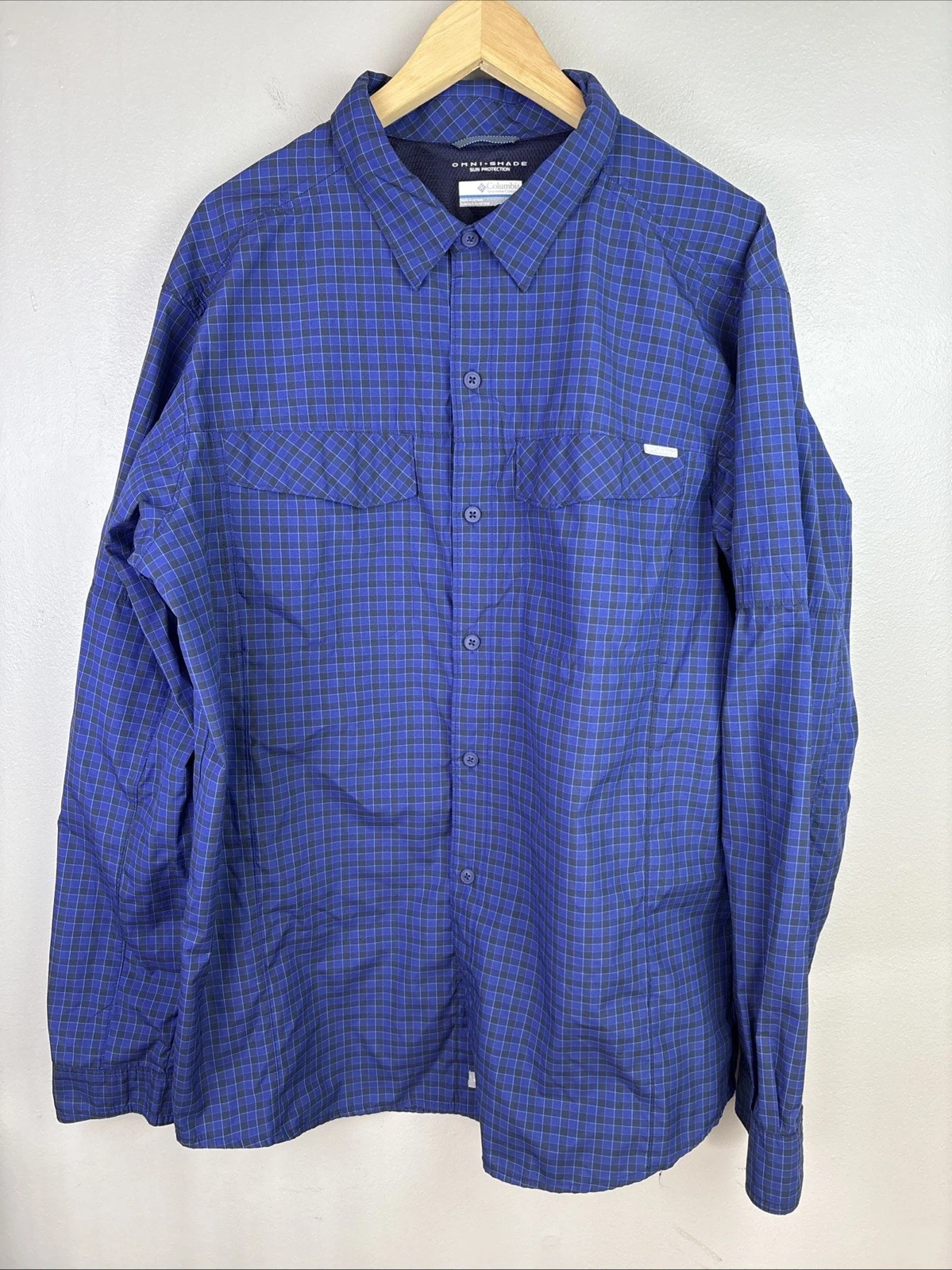 Columbia Omni-Shade Shirt Mens XL Blue Plaid Sun Protection Long Sleeve Vented
Opens in a new window