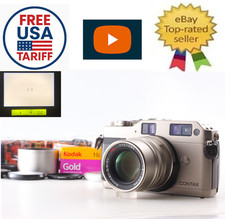  MINT Contax G1 D Rangefinder 35mm Film Camera Sonnar 90mm f2.8 Lens From JAPAN