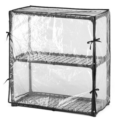 1Pack Wire Shelf Rack with Cover All in One Storage Solution with Cover