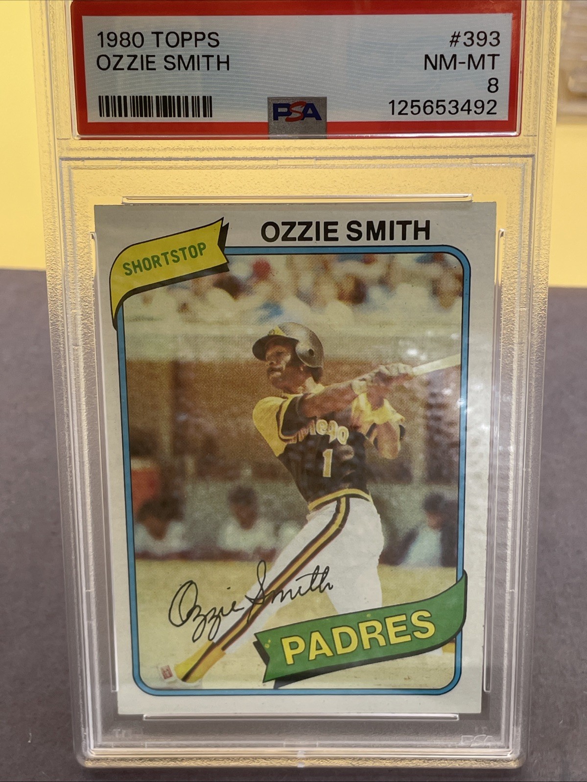 1980 Topps #393 Ozzie Smith PSA 8 PADRES HOF