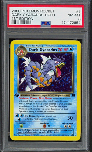 Dark Gyarados (1st Edition) graded PSA 8 for sale on eBay
