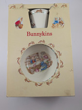 Vintage Royal Doulton Bunnykins Children's 3 Piece Box Set w/ Bowl Cup Plate NEW