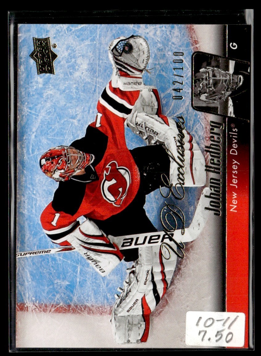 2010-11 Upper Deck UD Exclusives Johan Hedberg 042/100 New Jersey Devils #369