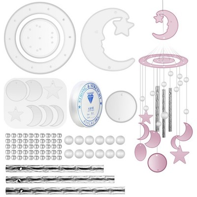 Campanelli A Vento Con Conchiglie Per Esterni, Lunghi 55 Cm, Decorazione Rilassante Da Giardino E Patio, Regalo (Bianco) - 4