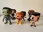 Lot of 6 Funko POP! Bobble Head Marvel Disney DC Star Wars Used