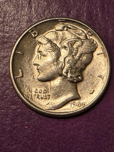 1944 P Silver Mercury Dime |Choice Gem Brilliant Uncirculated | BU +++ Lustrous