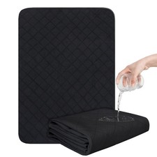 34 x 36 Washable Incontinence Bed Pad, Black, Reusable Waterproof Underpad