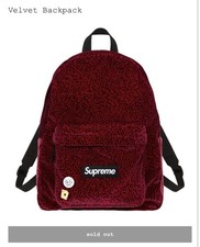 IN HAND Supreme Velvet Backpack Red Leopard Fast Free Ship