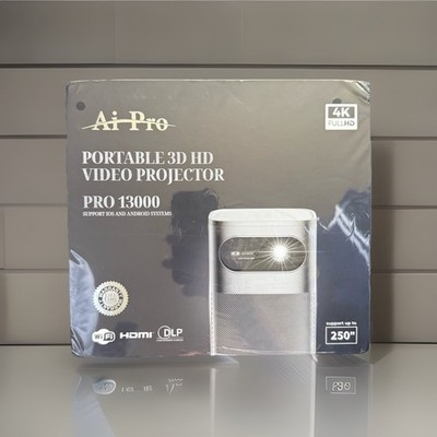 Ai Pro Portable 4K Full HD Video 3D Projector Pro 13000 - Brand New - Sealed