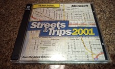 Microsoft Streets  Trips 2001 PC CD-ROM Own the Road Navigation