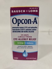 Bausch + Lomb Opcon-A Eye Drops Allergy Relief ,0.5fl Oz/15mL