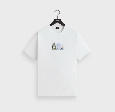 Kith Bob Ross Mountain Box Logo Tee •INSTORE EXCLUSIVE • XL •White