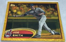 2012 Topps Update Series Baseball Joe Smith Cleveland Indians Gold Sparkle #US17