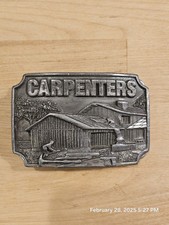 Vintage Carpenters Belt Buckle They Build It Square And On The Level 1988 USA