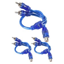 3 pcs Audio connection for 1  female to 2  male adapter splitter Cable W2N73402