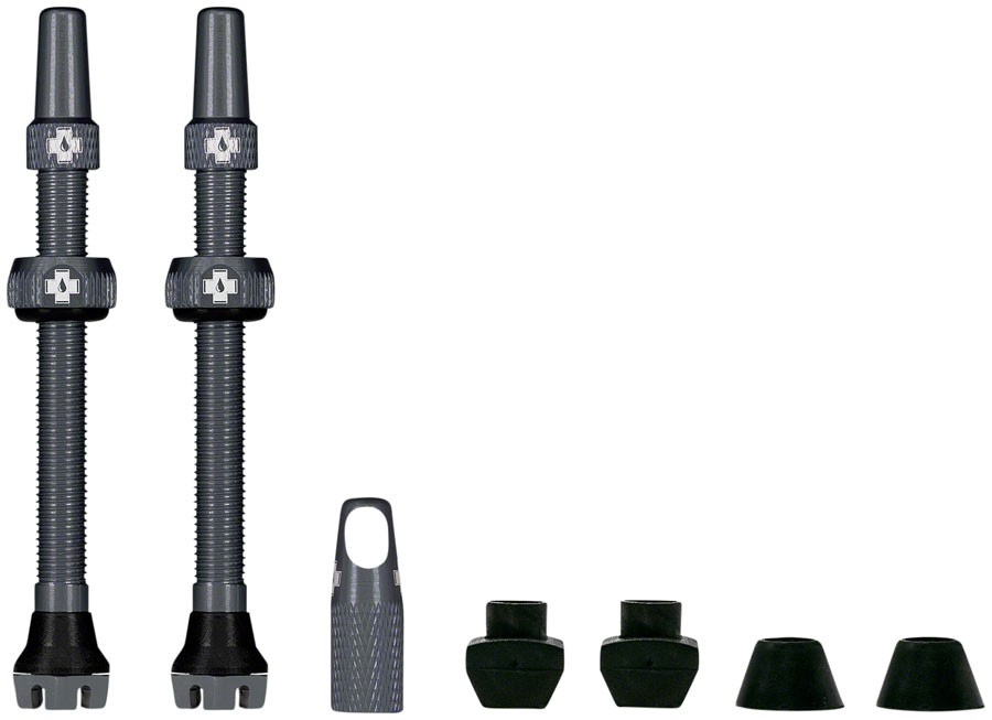 Muc-Off V2 Tubeless Valve Kit - 44mm Aluminum Presta Valves with Airflow System 7290₽