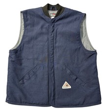 Bulwark FR Insulated Vest Fire Retardant Workwear Safety Gear Navy Men's XL