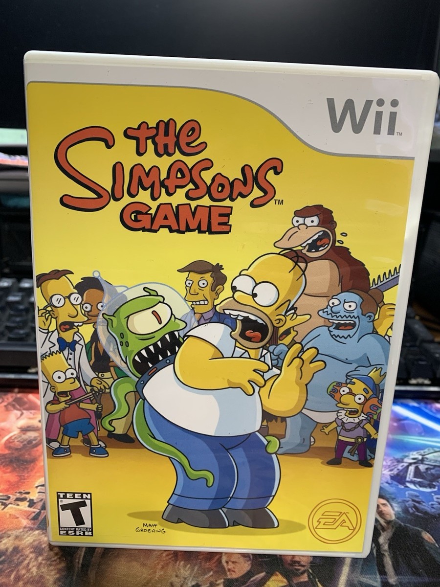 The Simpsons Game (Nintendo Wii, 2007) Complete w/Manual
