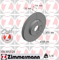 2X Zimmermann Bremsscheibe Coat Z 370.3057.20 FüR DL MX Mazda ND DJ RF 4 Targa