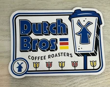 NEW Dutch Bros COFFEE ROASTERS sign STICKER exclusive holiday 2025 Greg Larson