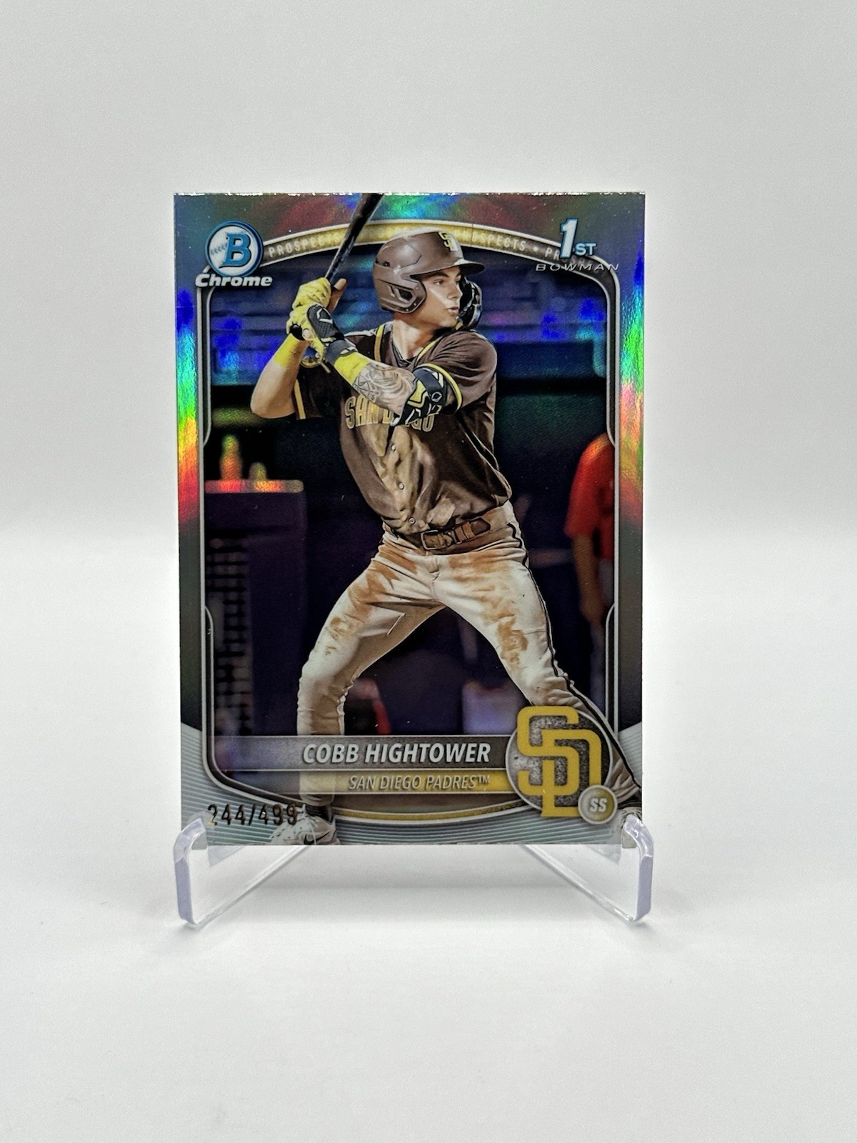 2025 Bowman - Chrome Prospects Cobb Hightower #BCP-104 Refractor /499 (RC)