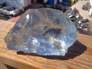Glass Rock Slag Pretty Clear Sapphire Blue 4.14 lbs 44E Rocks Landscape Aquarium