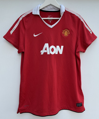 Manchester United 2010/11 Heim Fußball Trikot Nike Kurzarm Damen Große L
