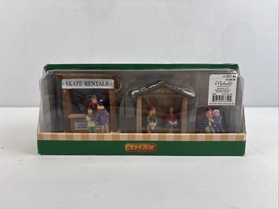 Lemax 2010 Skate Rentals Set Of Three Christmas Villages NEW In Box