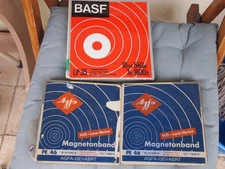2 x Agfa Magnetonband PE 46 And BASF LP 35 NEW, US DUTIES INCLUDED