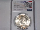 1923 NGC MS64 Peace Silver Dollar $ ** 100TH ANNIVERSARY ** Flag Label **