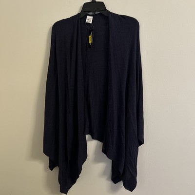 Anna & Ava Navy Open Front Draped Cardigan One Size Lightweight