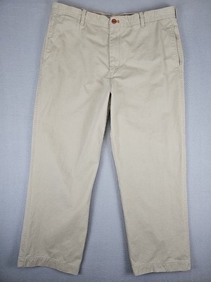 Timberland Pants Men's 40x29 Khaki Straight Flat Front Cotton Chinos Preppy Work