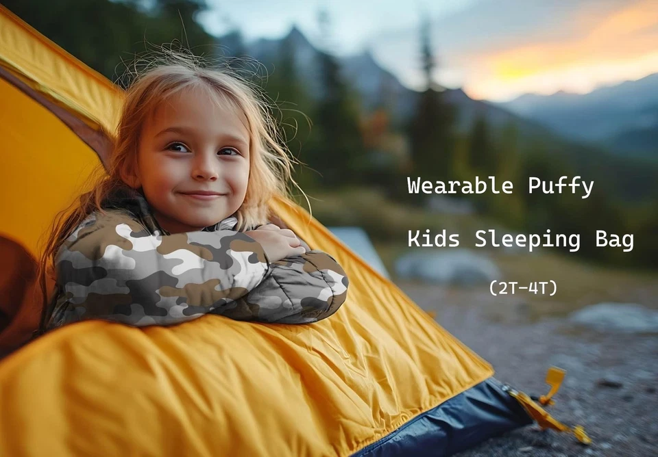 Sacos de dormir para niños pequeños T40 niños niñas | edades 2-4 | saco de dormir para niños hinchados cámara... Foto 3 de 4