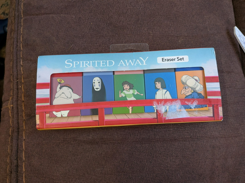Spirited Away 5 piece eraser set / NEW officially licensed 