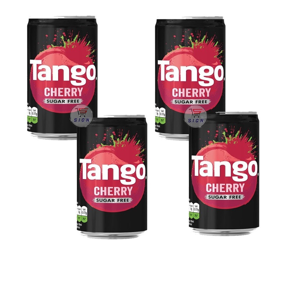 Tango Sugar Free original soft drink 330ml Cans Pack of 4 - 24
