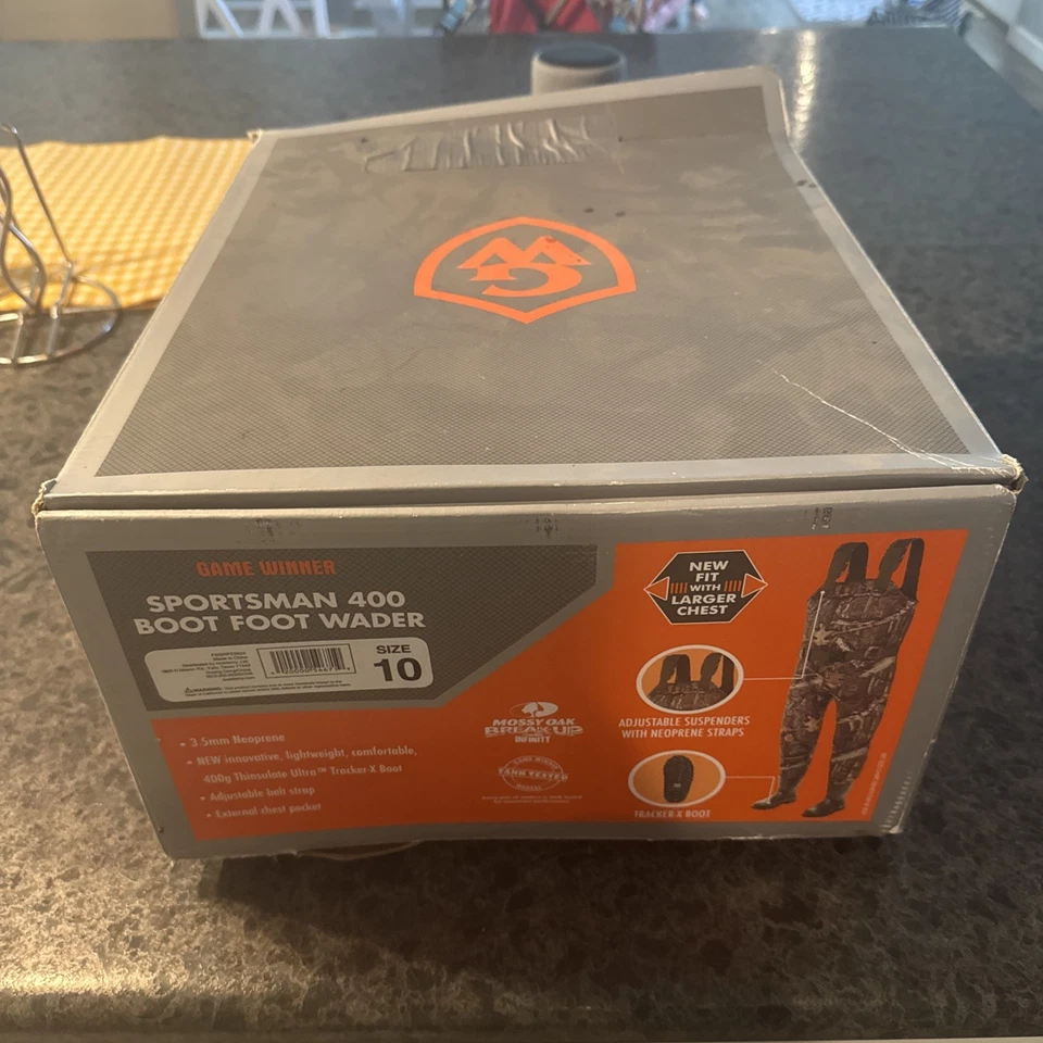 New Men's Game Winner Sportsman 400 Boot Foot Wader Size 10 - Image 2 of 4