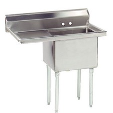 Advance Tabco 18 in x 18 in x 12 in 1 Compartment Sink w/ Left
